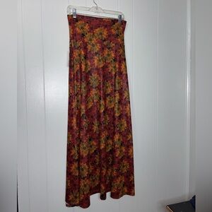 LuLaRoe Red and Orange A-line Maxi Skirt Casual Resort‎ Wear